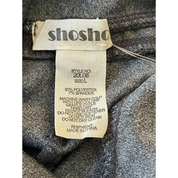 ShoSho Womens High Waist Tummy Control Butt Sculpting Leggings Grey Size L - Picture 11 of 12